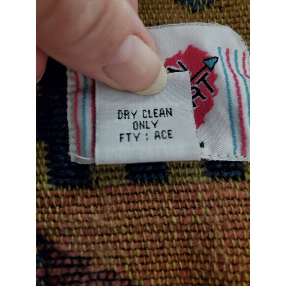 Vtg Keren Hart Aztec Tapestry Embroidered Jacket Womens Med. Button Up Cropped - Picture 12 of 14